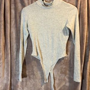 SOLD- NAKED WARDROBE Mock Neck Bodysuit